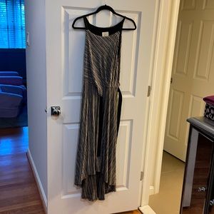 Black and black white dress